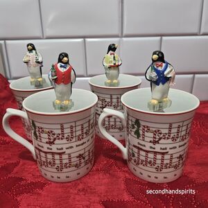 Deck The Halls With Penguins And Candy Canes.Dip Cups And  Spreaders  Christmas